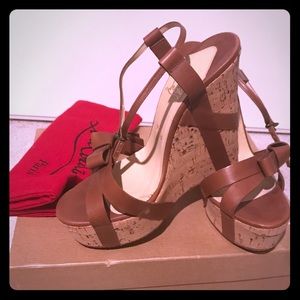Christian Loubutin miss Cristo 140 cork wedges